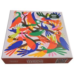 Galison CHROMATIC BIRDS 500 piece puzzle jigsaw COMPLETE